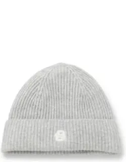 Wool-cashmere Beanie Hat With Double B Monogram