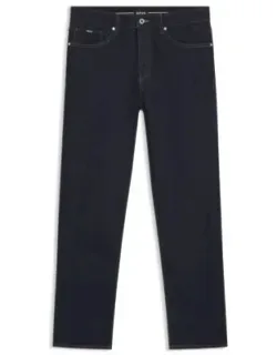Indigo Straight-fit Jeans In Stretch Denim