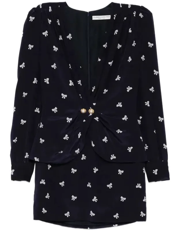 Alessandra Rich Long Sleeve Dress