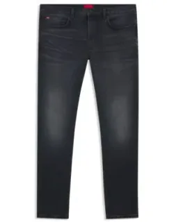 Hugo Ash-blue Extra-slim-fit Jeans In Stretch Denim - Dark Blue Jeans
