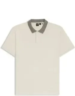 Pima-cotton Polo Shirt With Patterned Collar