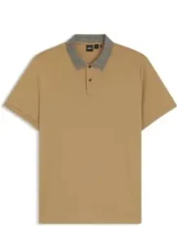 Pima-cotton Polo Shirt With Patterned Collar