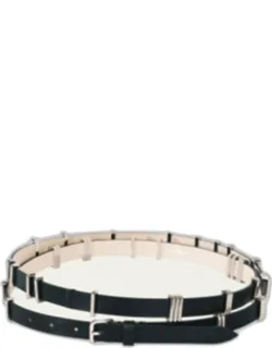Silvertone Leather Belt