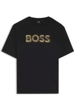 Mercerized Cotton T-shirt With Logo Artwork