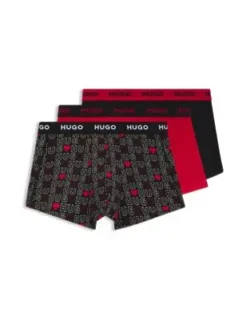 Three-pack Of Trunks In Stretch Cotton - Patterned Underwear