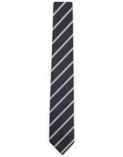Diagonal-stripe Tie In A Silk Blend