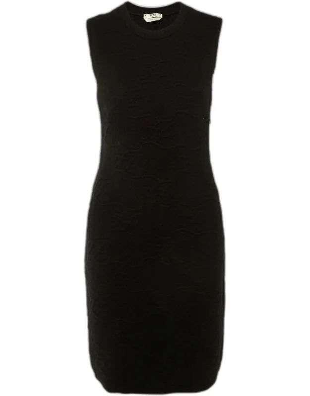 Pattered Knit Short Dress