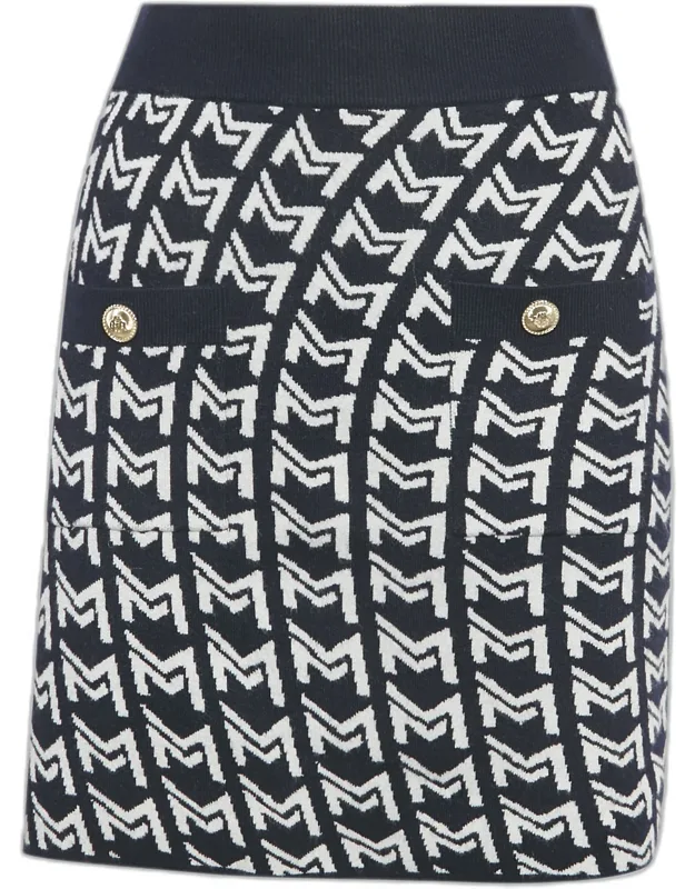 Monogram Jacquard Knit Mini Skirt
