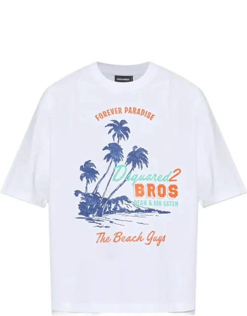 Tropical-print T-shirt