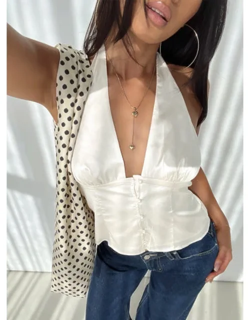 Isolda Satin Halter Top