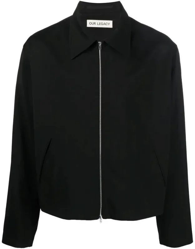 Straight-point Collar Bomber Jacket