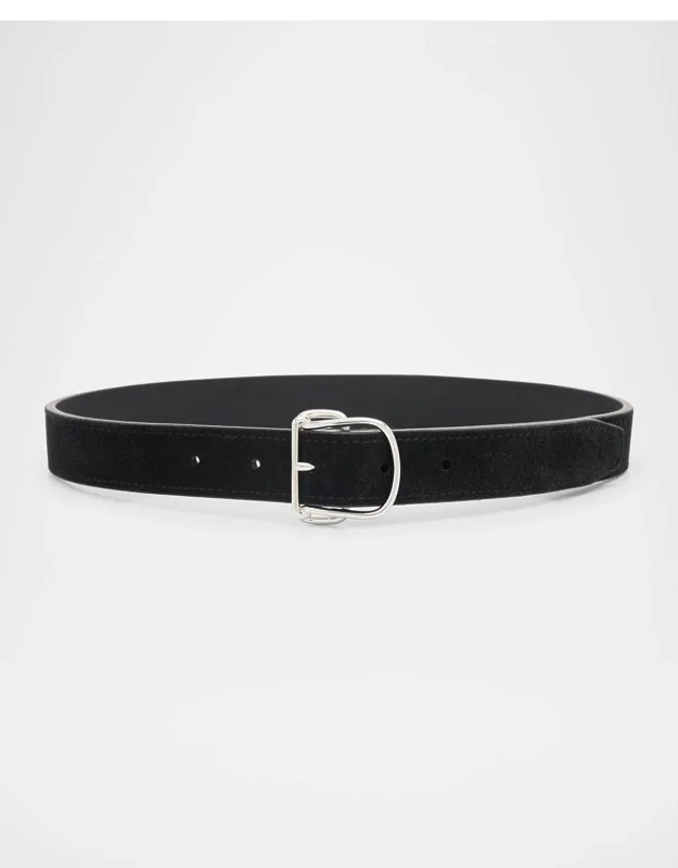 Swirl Belt With Silvertone Metal Buckle