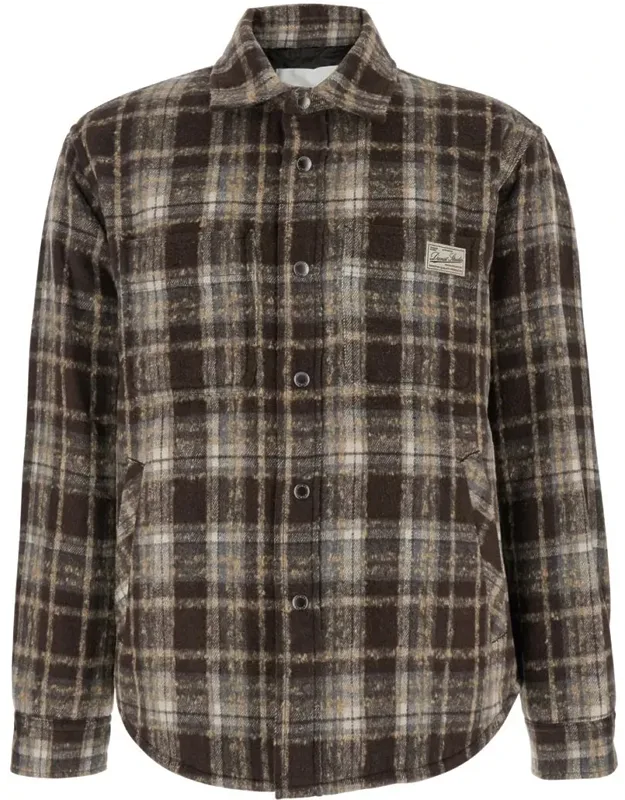 Checkered Flannel Shirt With Front Logo Patch