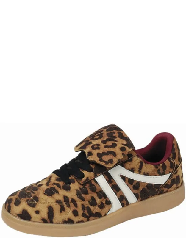 Modern-30 Style Sneakers With Tongue Flap In Leopard