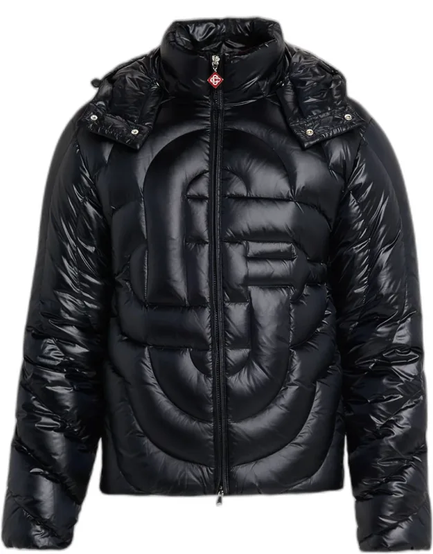 Monogram Quilted Nylon Hooded Puffer Jacket