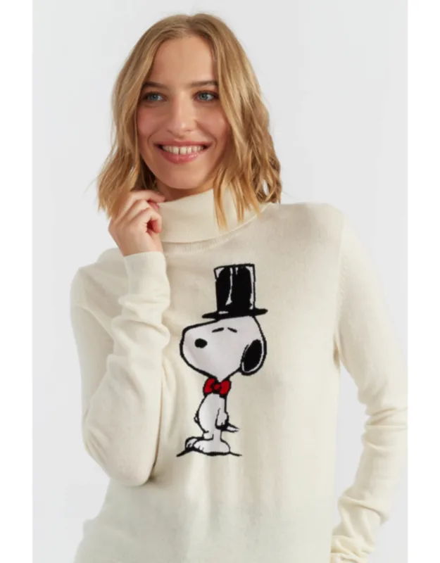 Wool-cashmere Top Hat Snoopy Sweater