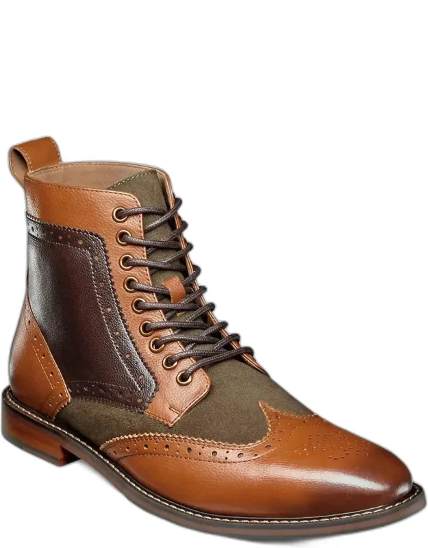 Finnegan Wingtip Lace Up Boots