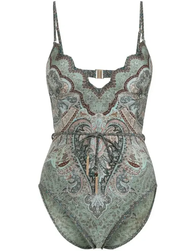 Wanderlust Scallop One Piece Swimsuit