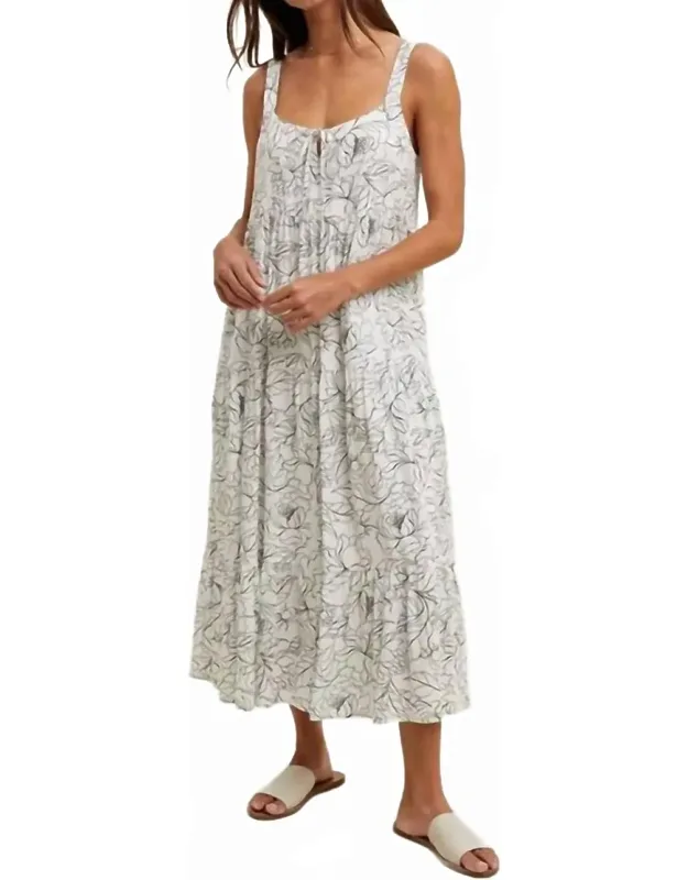 Floral Sleeveless Midi Dress