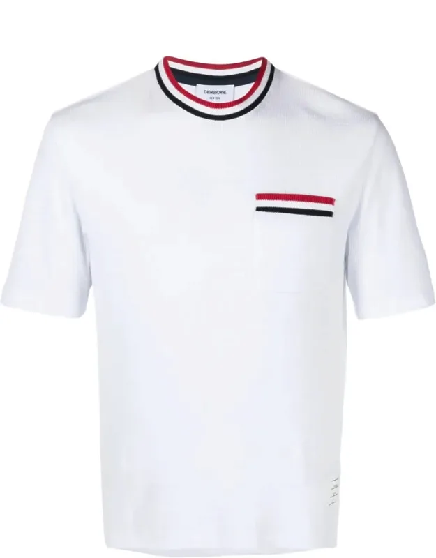 T-shirt With Mock Neck And Chest Patch Pocket