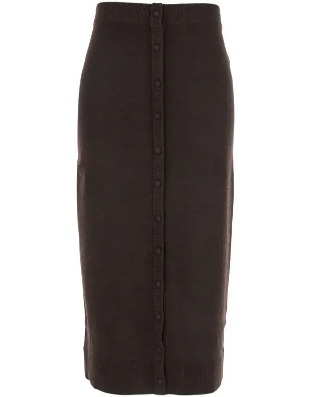 Wool Skirt With Button Fastening