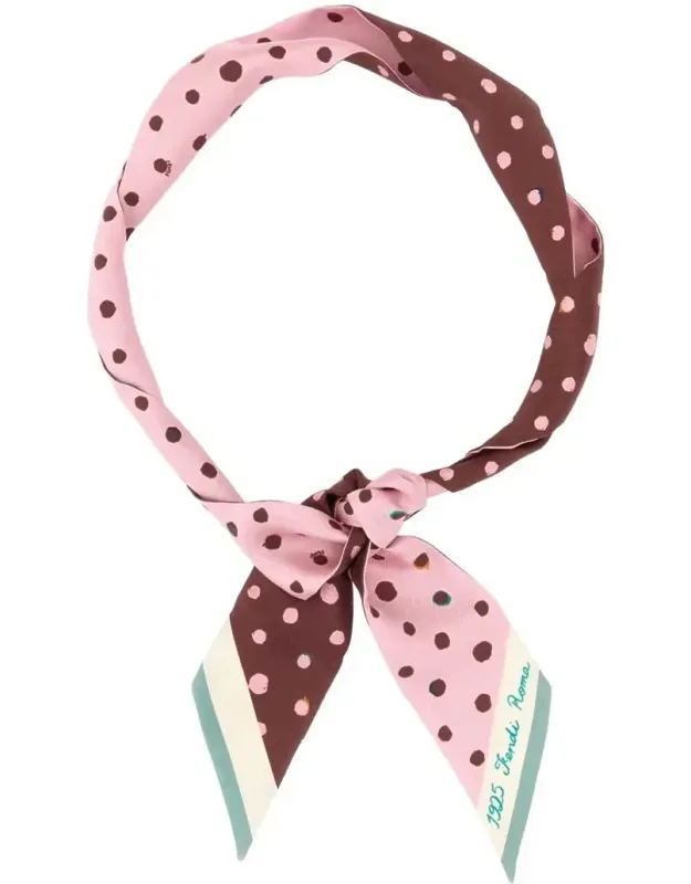 Moth Dots Two-sided Silk Scarf