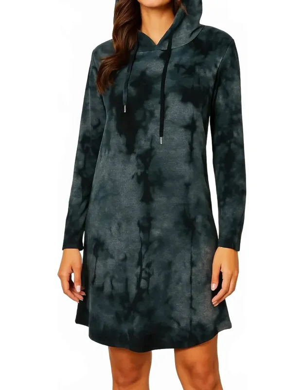 Marble Wash Hooded Dress