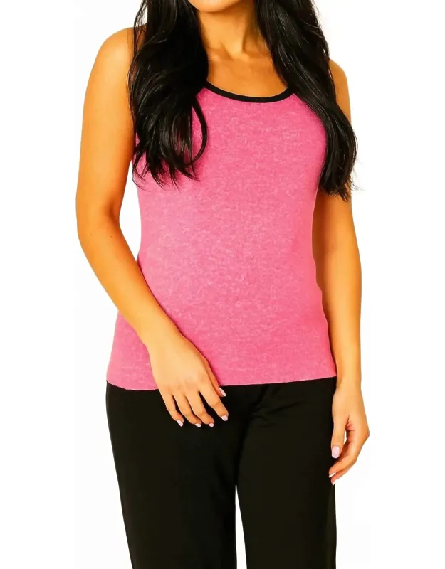 Soft Stretch Contrast Tank Top