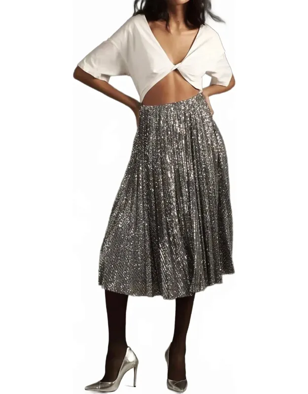 Sequin Twofer Midi Dress