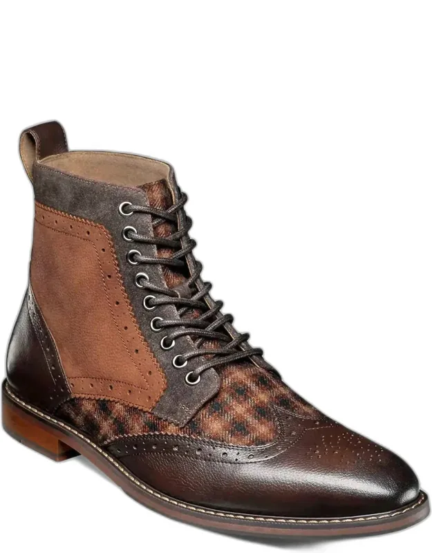 Finnegan Wingtip Lace Up Boots