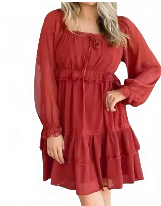 Tiered Puff Sleeve Dress