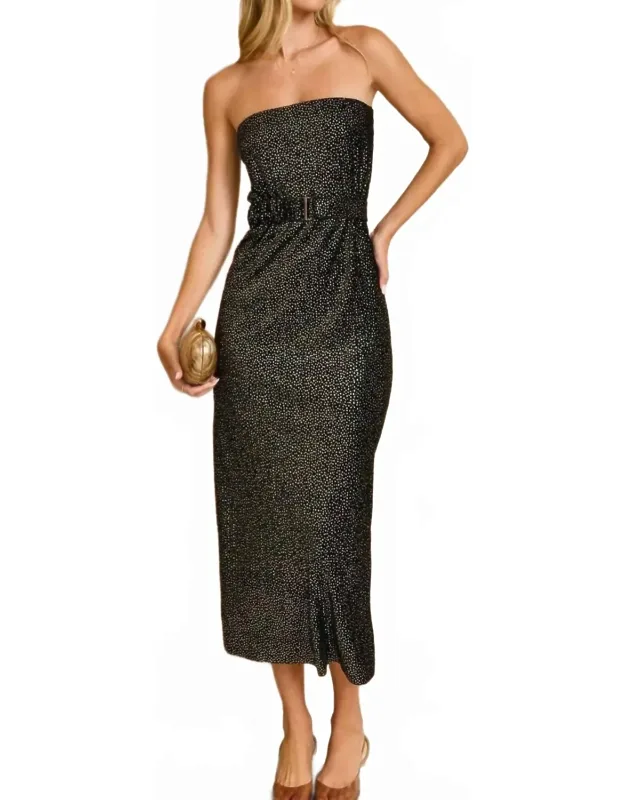 Midnight Muse Velvet Strapless Dress