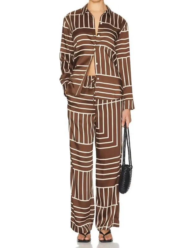 Damani Wide Leg Pants With Relaxed Fit And Pockets