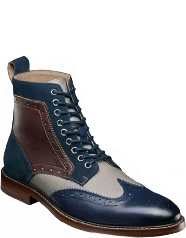 Finnegan Wingtip Lace Up Boots