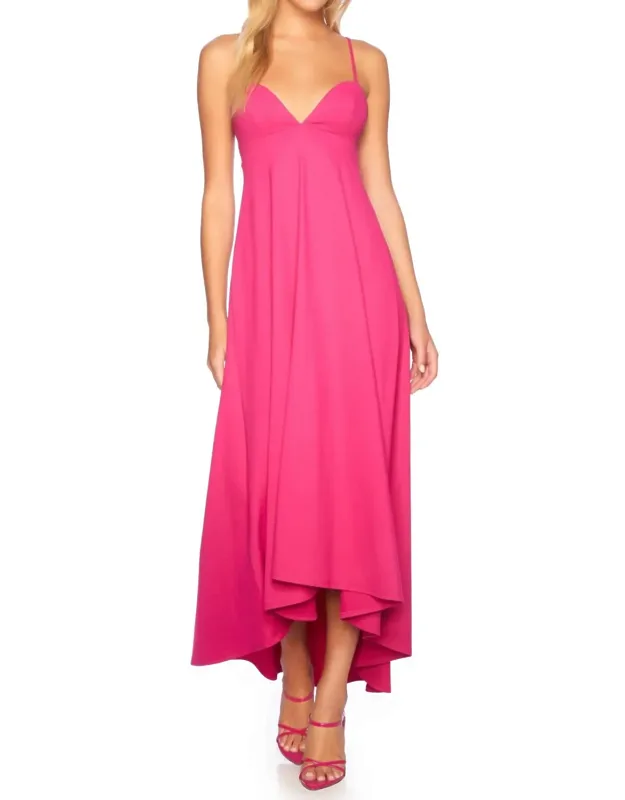 Sweetheart String High Low Midi Dress