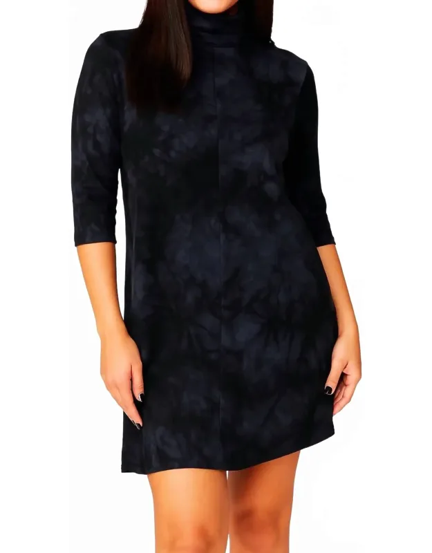 Tie Dye Mock Neck Dress