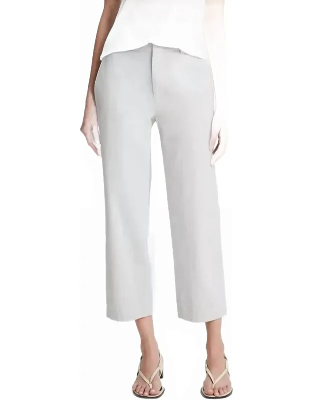 Low Rise Washed Cotton Crop Pants