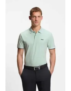 Polo Shirt In Stretch-cotton Piqué