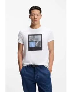 Printed Artwork T-shirt In Cotton Jersey