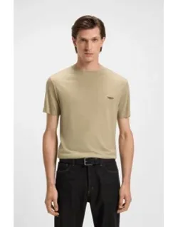 T-shirt With Nubuck Logo