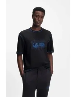 Hugo Logo-artwork T-shirt In Jersey - Breathable, Creative Logo