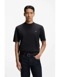 Mercerized Cotton T-shirt With Double B Monogram