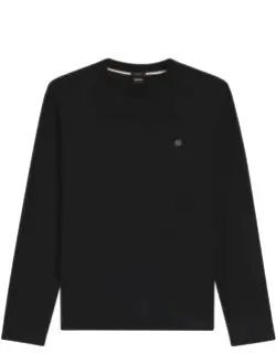 Boss Mercerised-cotton T-shirt With Double B Monogram - Softness