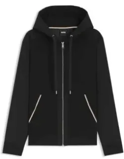 Cotton-terry Zip-up Hoodie With Signature-stripe Trims