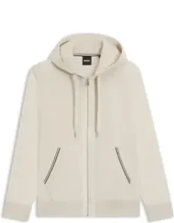 Cotton-terry Zip-up Hoodie With Signature-stripe Trims