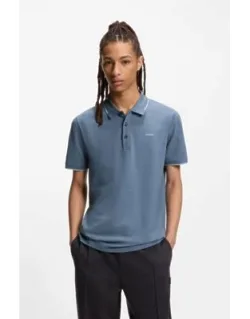 Embroidered-logo Slim-fit Polo Shirt In Stretch Cotton