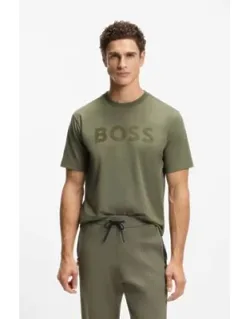 Tonal-logo T-shirt In Stretch Cotton