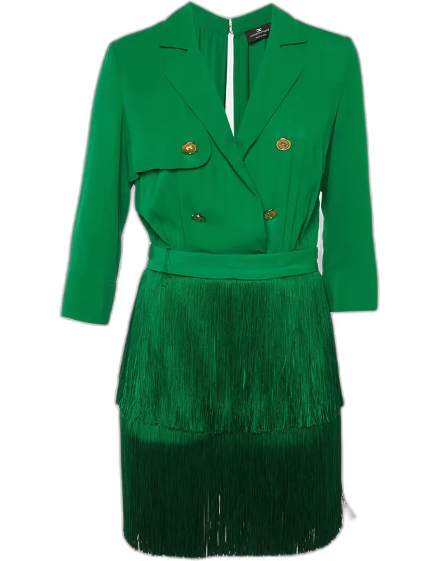Crepe Fringe Detachable Mini Dress