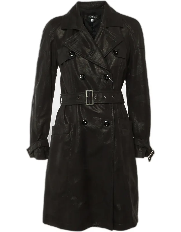 Patterned Cotton Trench Coat