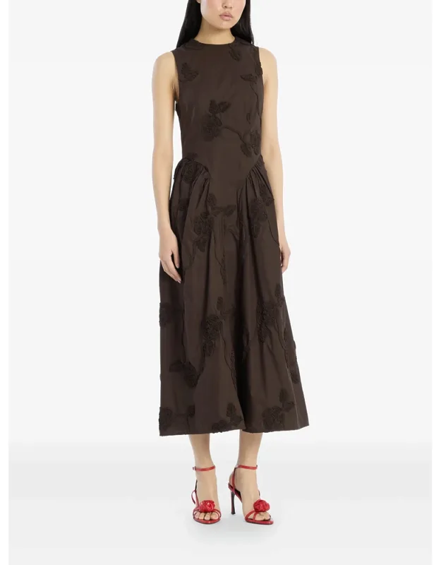 Flower-detail Midi Dress